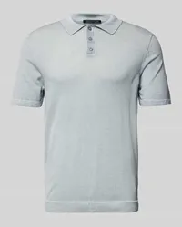 Drykorn Regular Fit Poloshirt mit kurzer Knopfleiste Modell 'TRITON Bleu