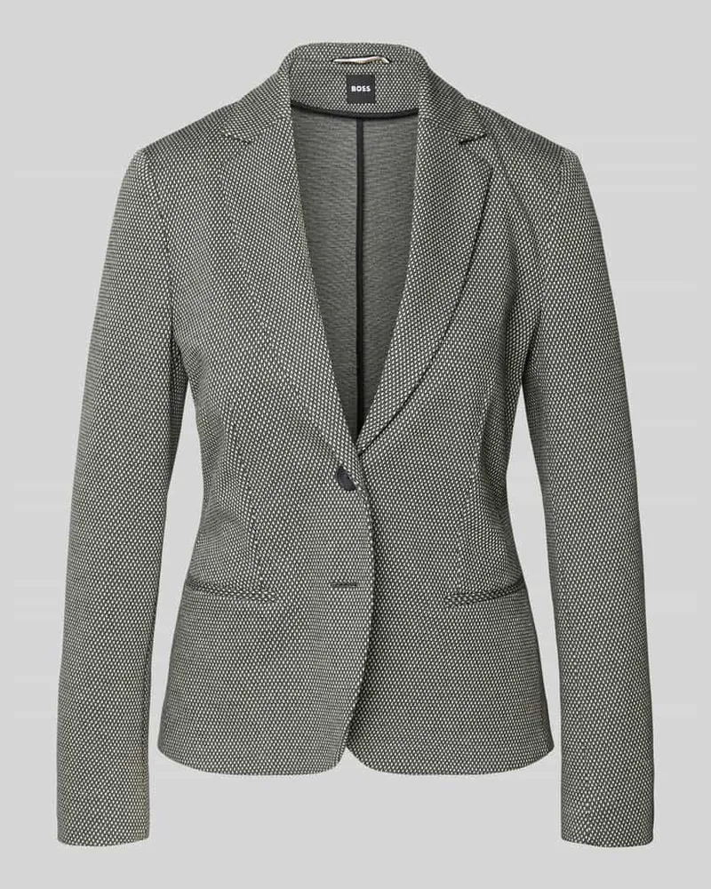 HUGO BOSS Regular Fit Blazer aus Viskose-Mix Modell 'JONALAHRA Black