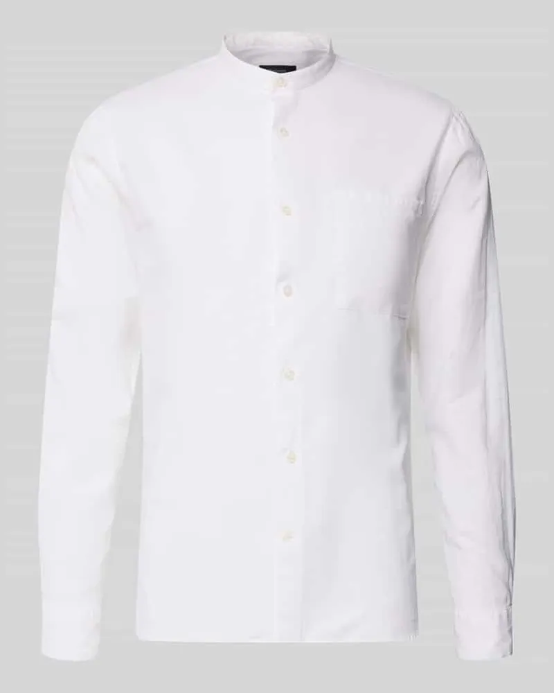 Matinique Regular Fit Leinenhemd mit Brusttasche Modell 'Atrostol Offwhite