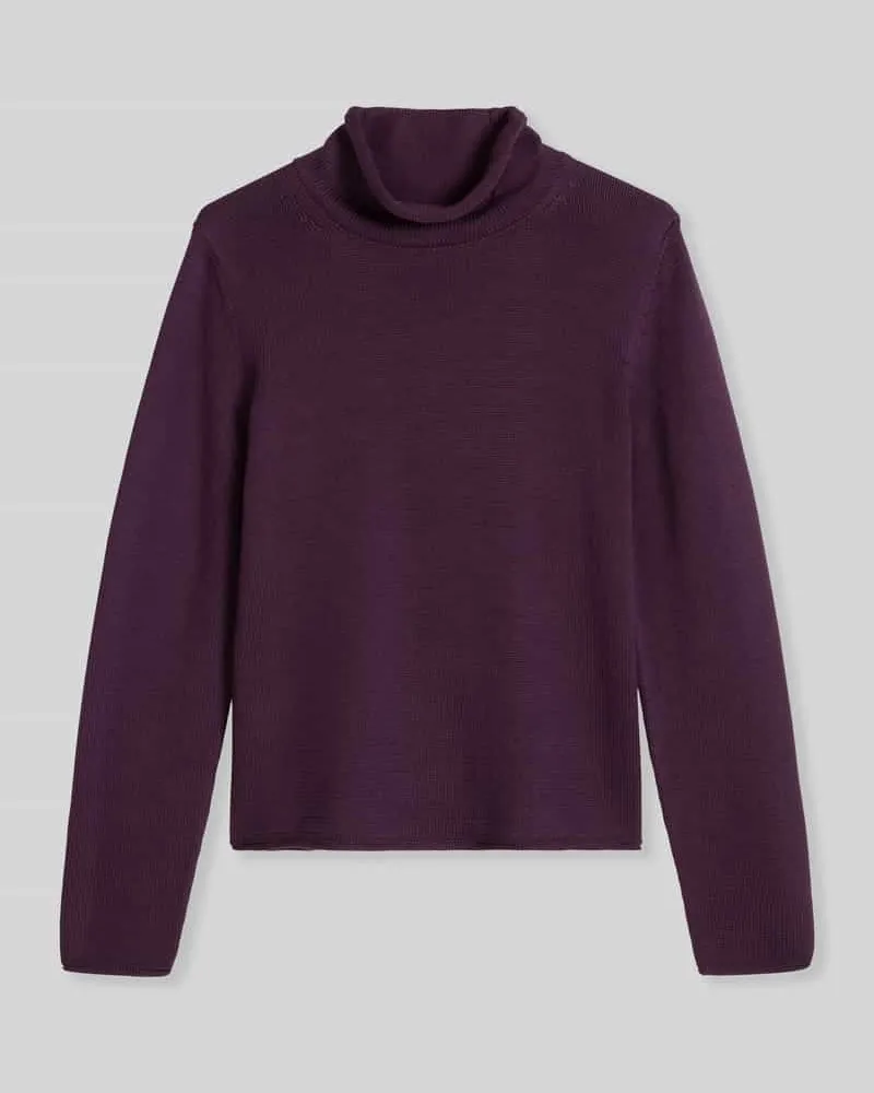 Marc O'Polo Turtleneck aus reiner Baumwolle Pflaume