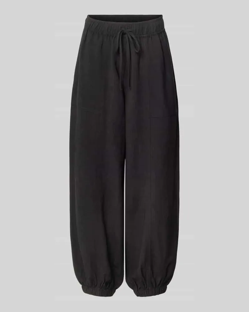OPUS Relaxed Fit Hose aus Viskose-Mix Modell 'Myha Black