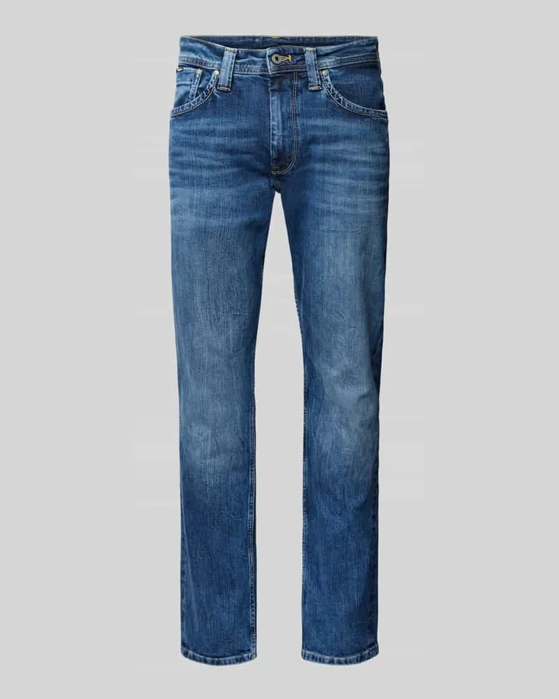 Pepe Jeans Regular Fit Jeans im 5-Pocket-Design Modell 'Cash Blau
