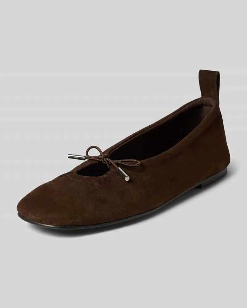 Alohas Ballerinas aus echtem Leder Modell 'Rosalind Dunkelbraun