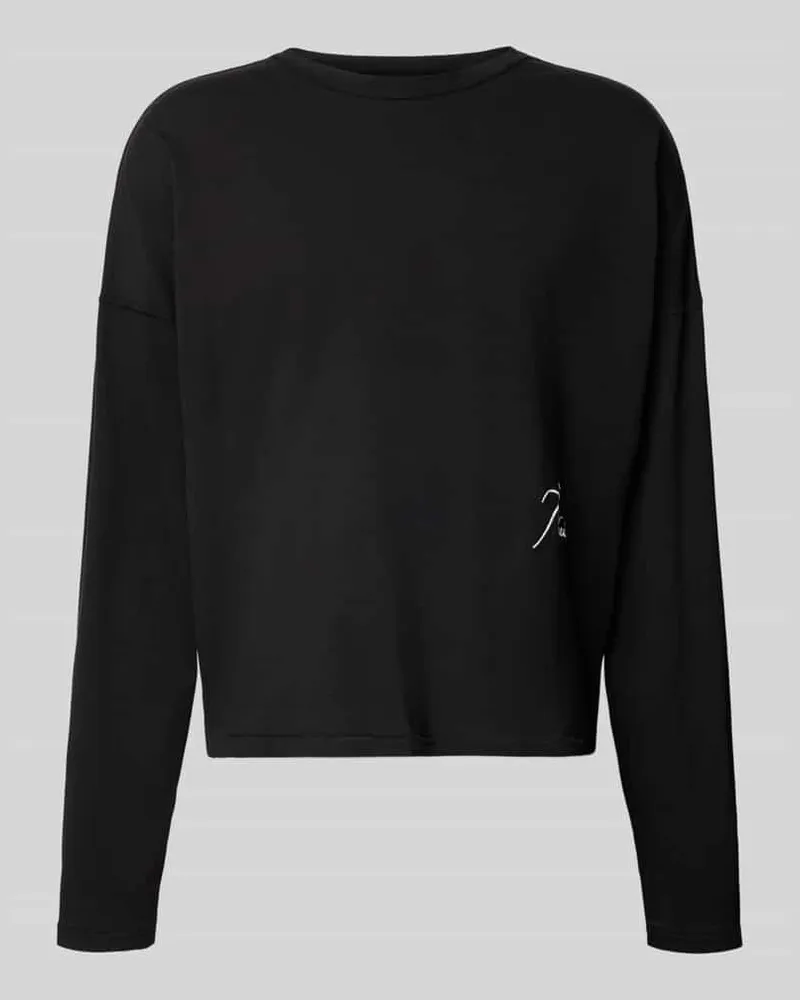 RHUDE Regular Fit Longsleeve aus Baumwolle Black