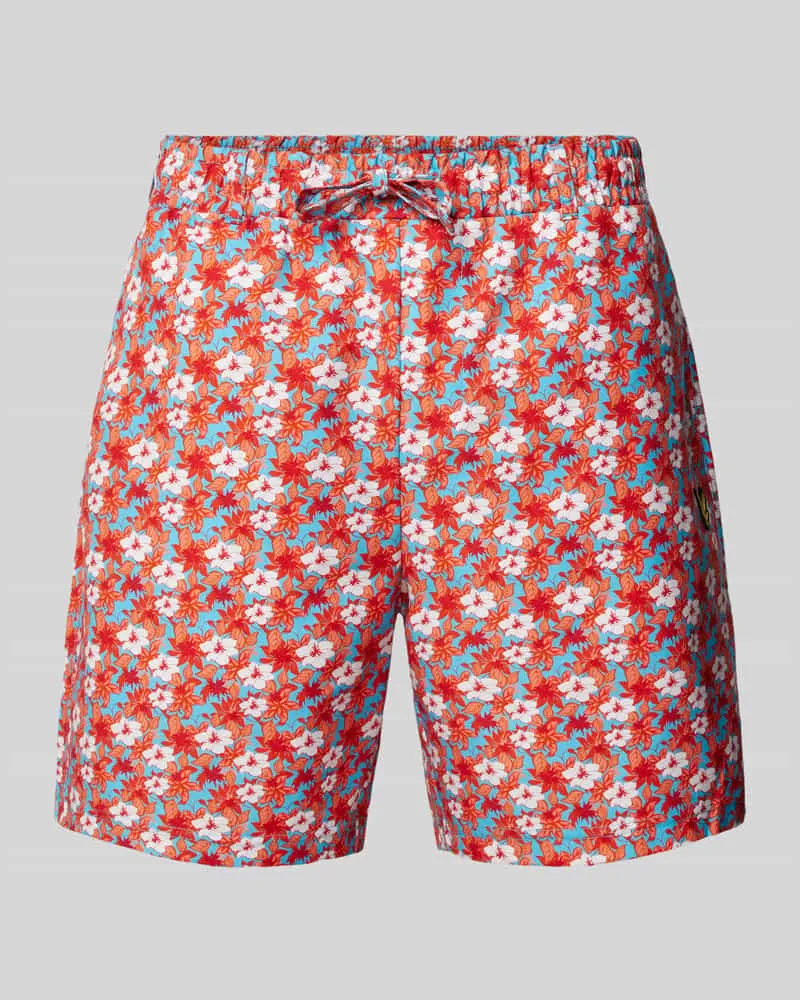 Lyle & Scott Shorts mit floralem Muster Rot