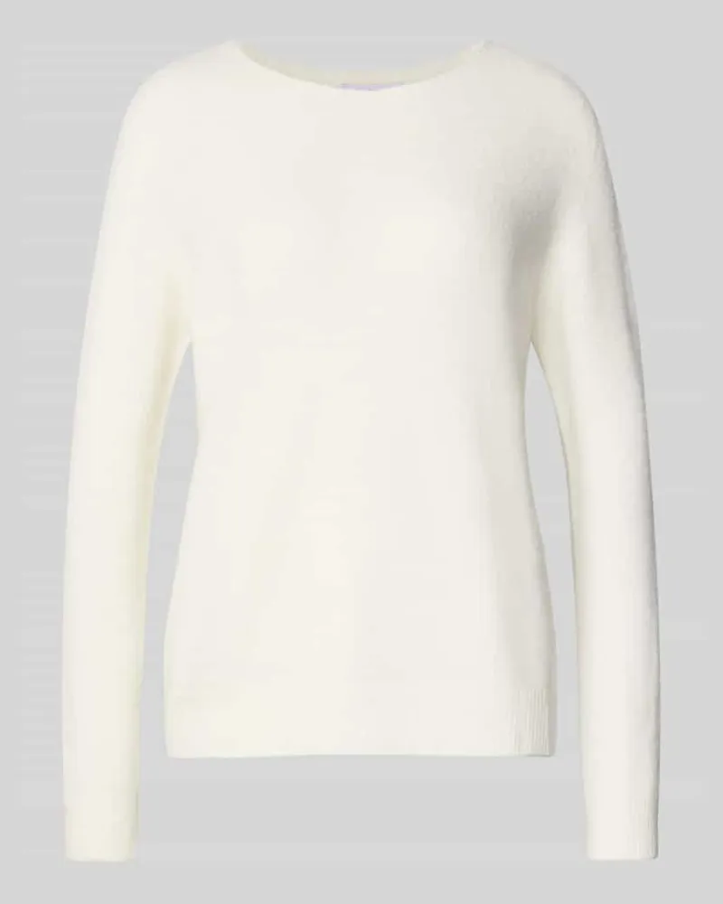 Rich&Royal Strickpullover mit gerippten Abschlüssen Offwhite
