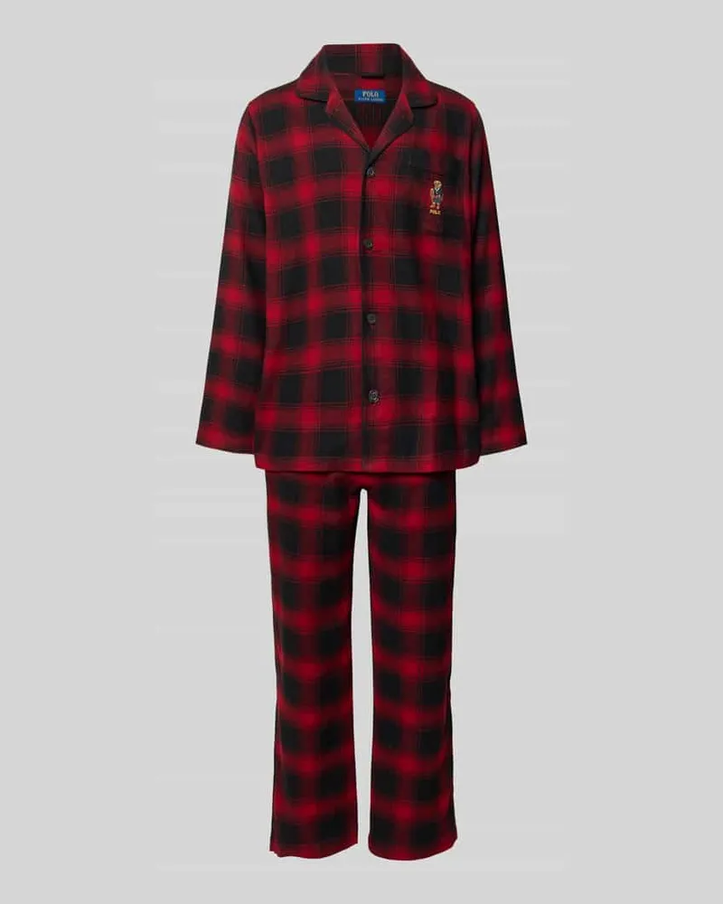 Ralph Lauren Pyjama mit Stitching als Geschenkset Rot