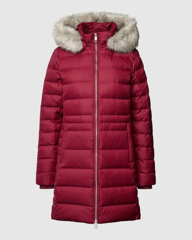 Tommy Hilfiger Steppjacke mit Kunstfellbesatz Modell 'Tyra Bordeaux