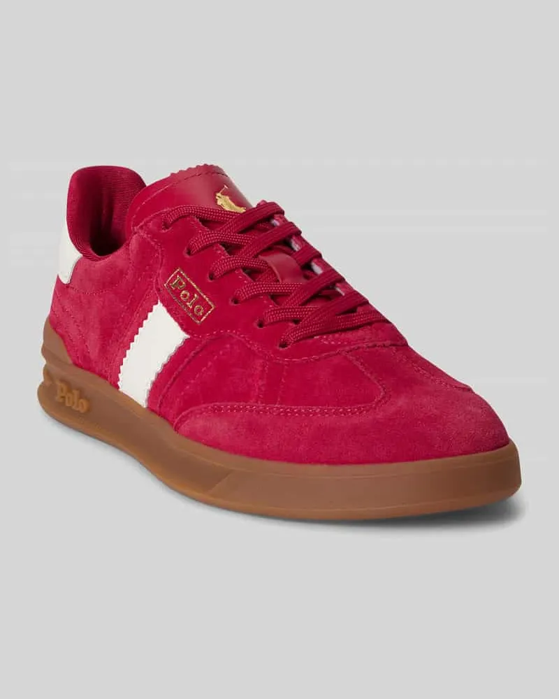 Ralph Lauren Sneaker aus echtem Rindsleder Modell 'AERA Rot
