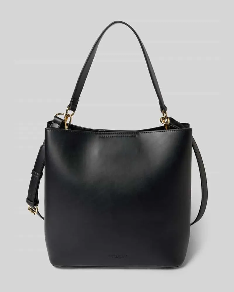 SEIDENFELT Hobo Bag in Leder-Optik Modell 'LILLA Black