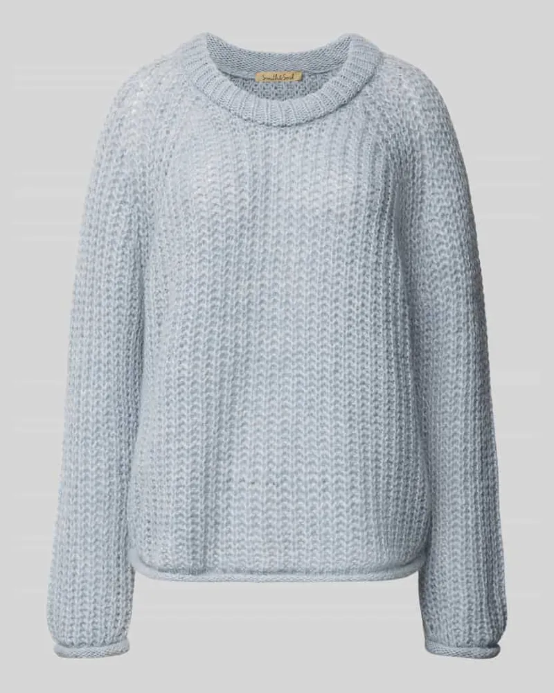 Smith & Soul Strickpullover mit Rundhalsausschnitt Hellblau