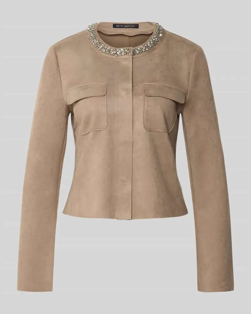 Betty Barclay Blazer mit Brusttaschen Taupe