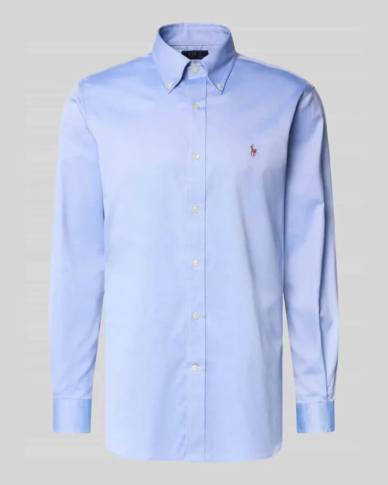 Ralph Lauren Regular Fit Business-Hemd mit Button-Down-Kragen Royal