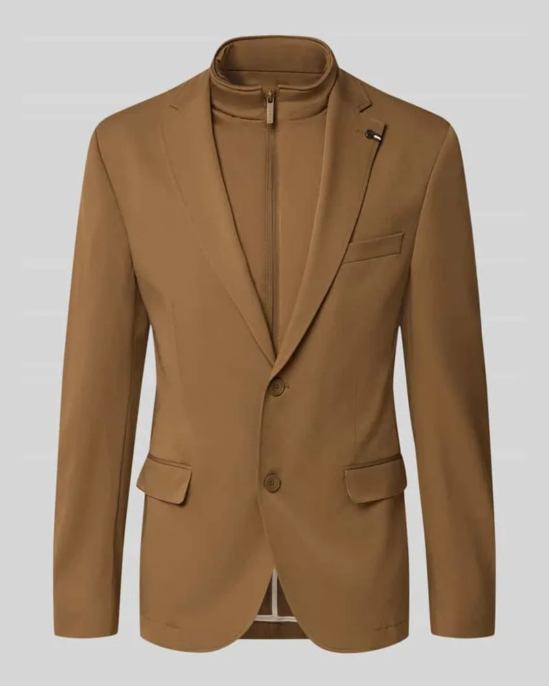 Bugatti Slim Fit 2-in-1-Sakko mit Pattentaschen Hazel