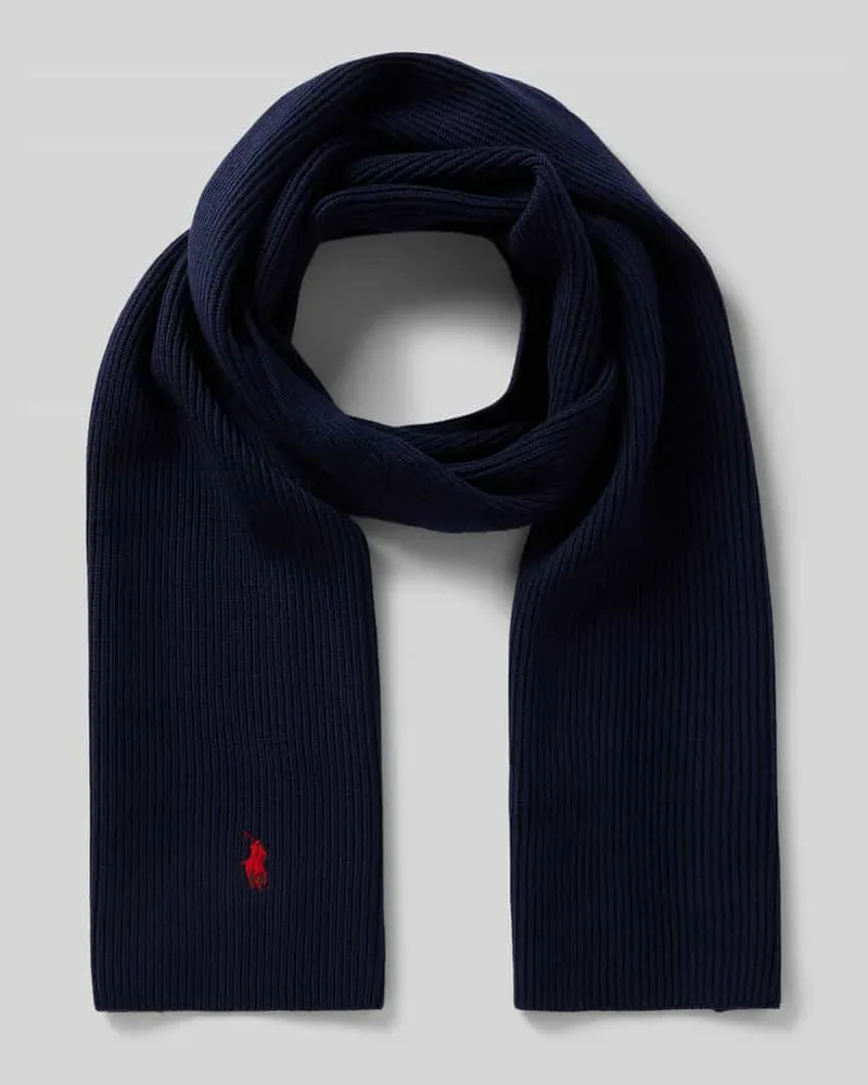 Ralph Lauren Schal mit Label-Stitching Marine