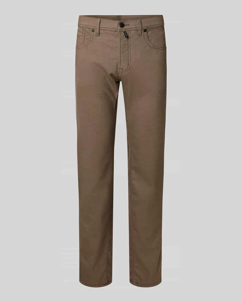 Pierre Cardin Slim Fit Stoffhose mit Viskose-Anteil Modell 'Lyon Beige