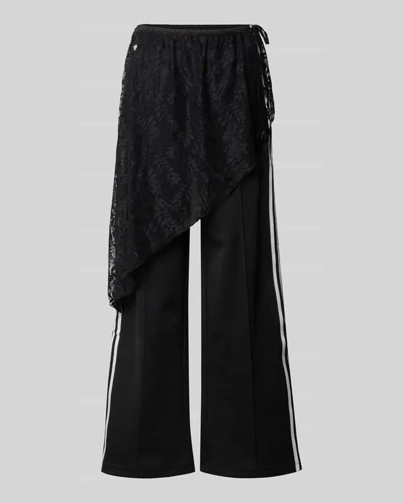 adidas Loose Fit Sweathose aus Baumwoll-Mix Modell '2IN1 LACE FIREBIRD Black