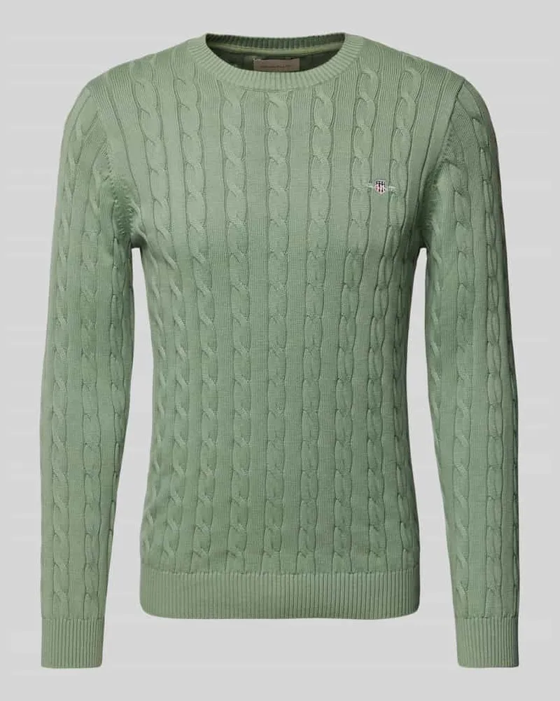 Gant Strickpullover mit Rundhalsausschnitt Schilf