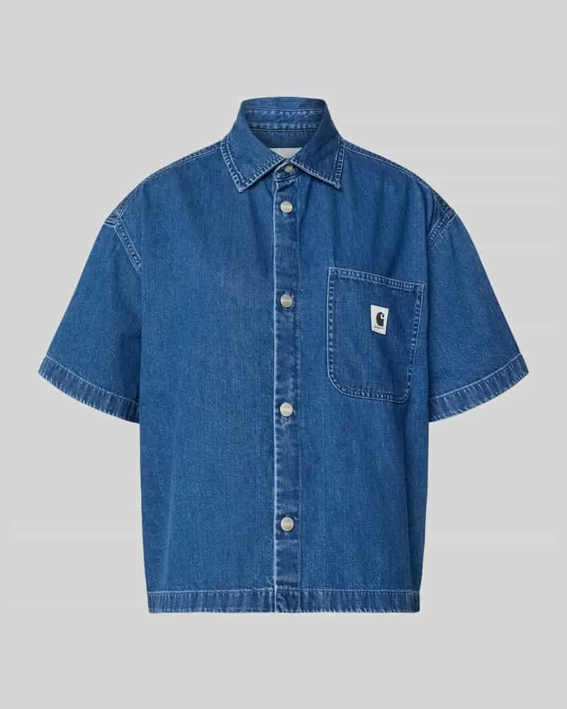 Carhartt WIP Relaxed Fit Hemdbluse in Denim-Optik Modell 'Lovilia Blau