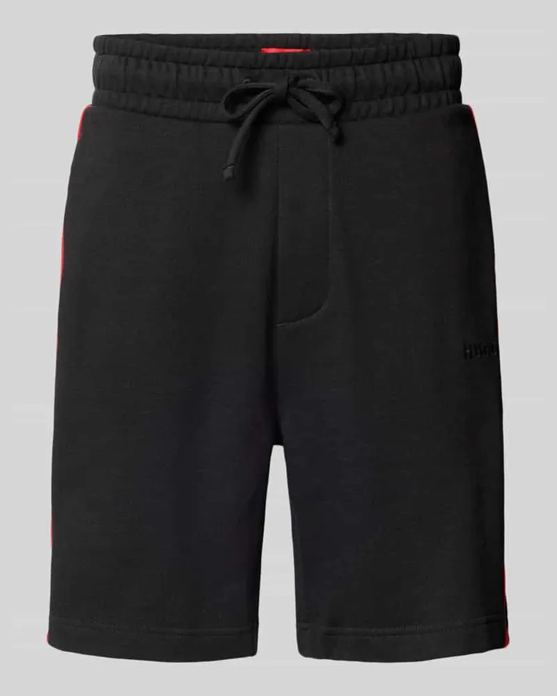 HUGO BOSS Shorts mit elastischem Bund Modell 'LIAM Black