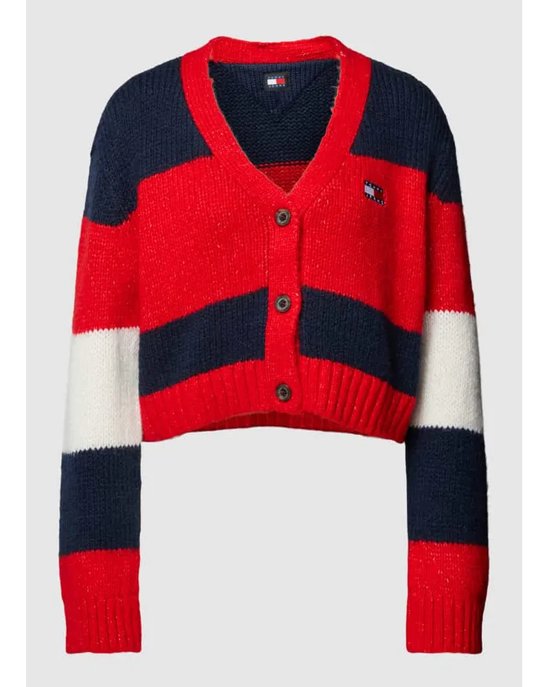 Tommy Hilfiger Cardigan mit Blockstreifen Marine