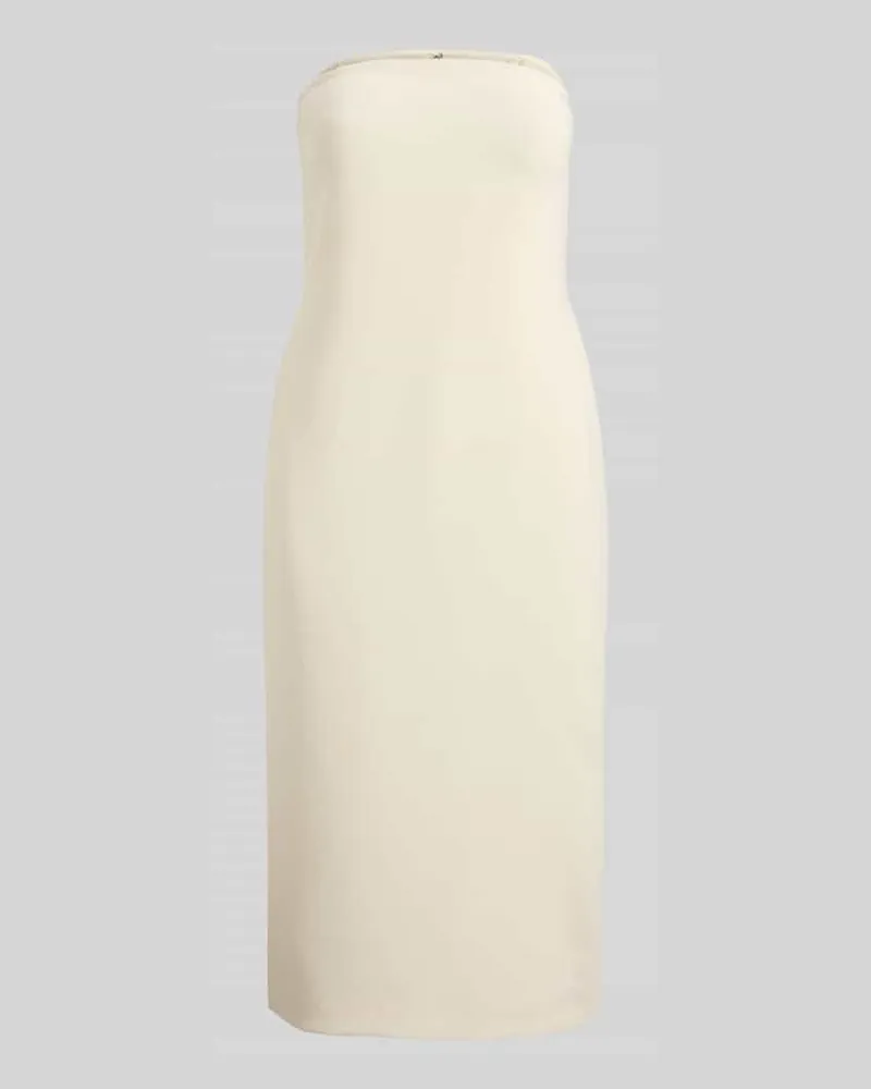 Ralph Lauren Figurbetontes Cocktailkleid mit Beinschlitz Beige