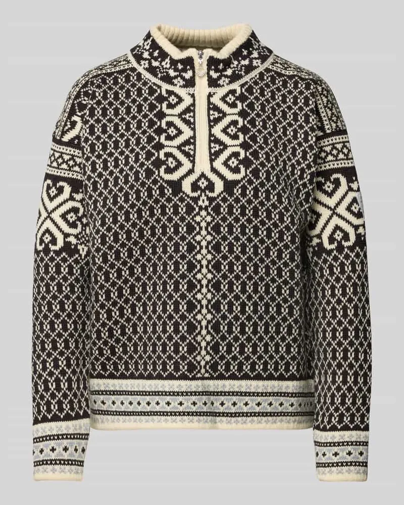 Dale of Norway Strickpullover aus Wolle mit Reißverschluss Modell 'LEKNES Marine