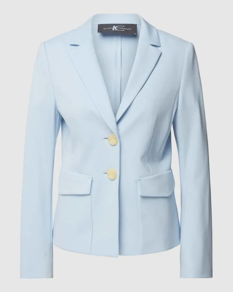 Luisa Cerano Blazer aus Viskose-Mix Hellblau