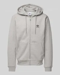 adidas Sweatjacke mit Label-Stitching Hellgrau