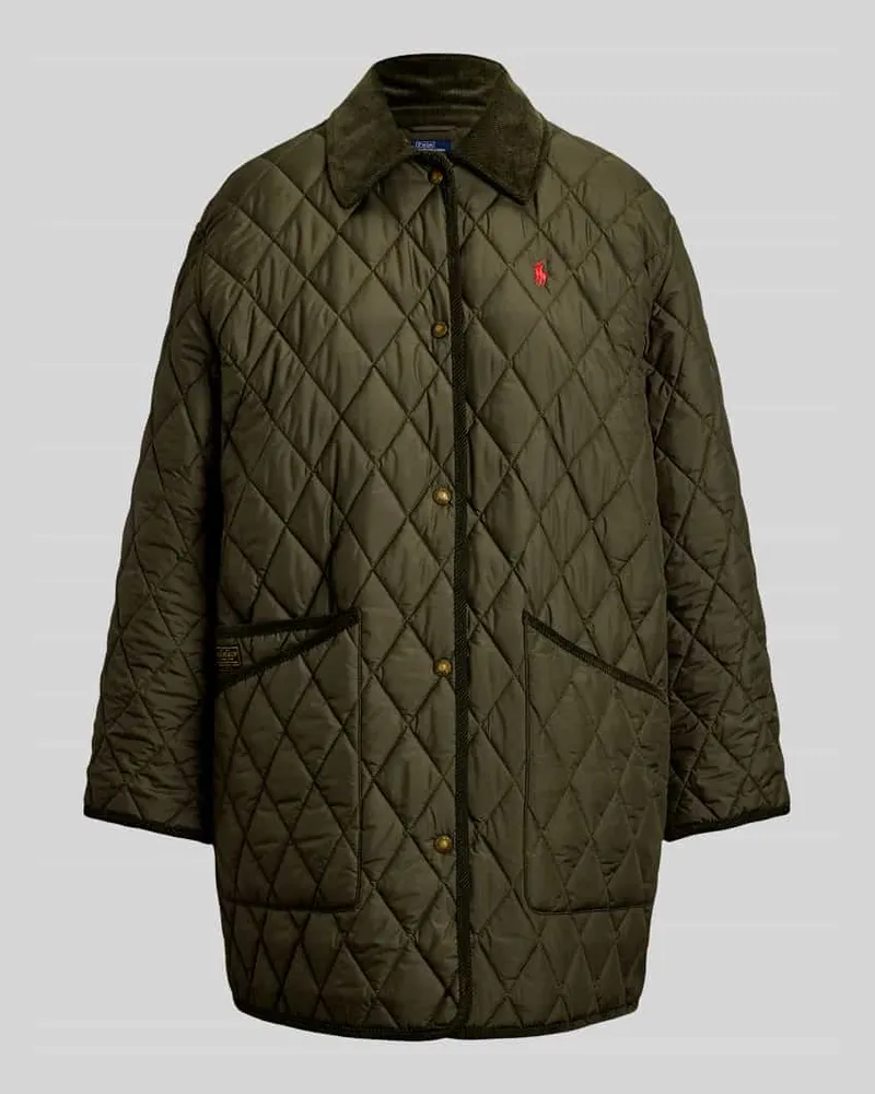 Ralph Lauren Loose Fit Steppjacke mit Logo-Stitching Dunkelgruen