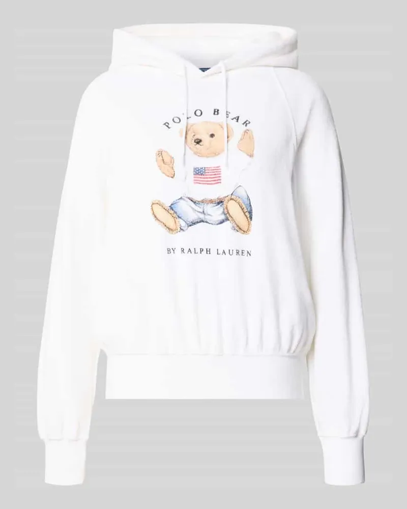 Ralph Lauren Regular Fit Hoodie mit Polo-Bear-Print Weiss