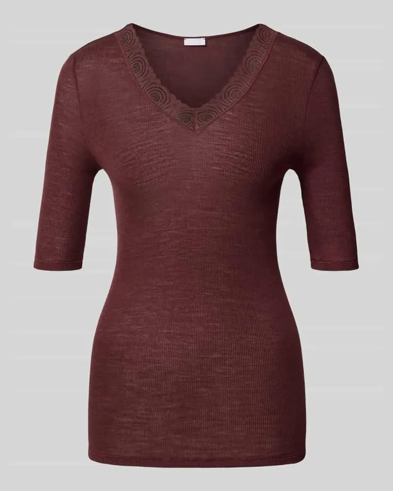 Hanro Longsleeve mit 1/2-Ärmel Mittelbraun