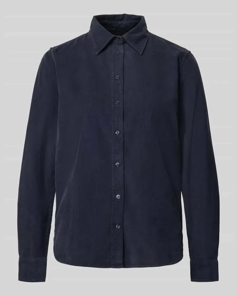 Gant Cordbluse mit Knopfleiste Marine