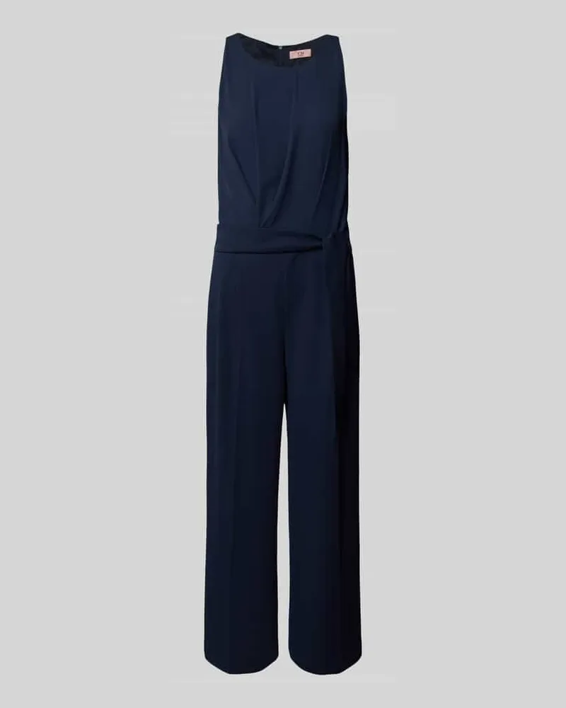 Vera Mont Jumpsuit mit Bindegürtel Marine