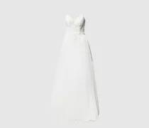 Brautkleid mit floralen Stickereien