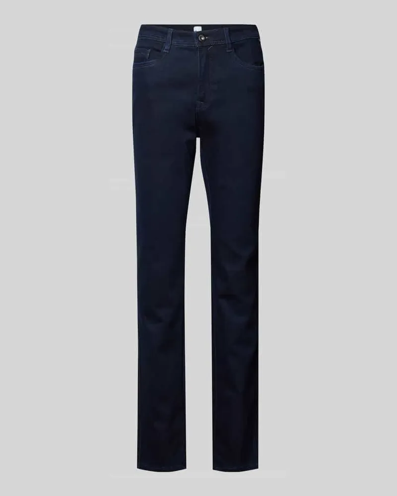 Brax Slim Fit Jeans im Used-Look Modell 'MARY THERMO Dunkelblau