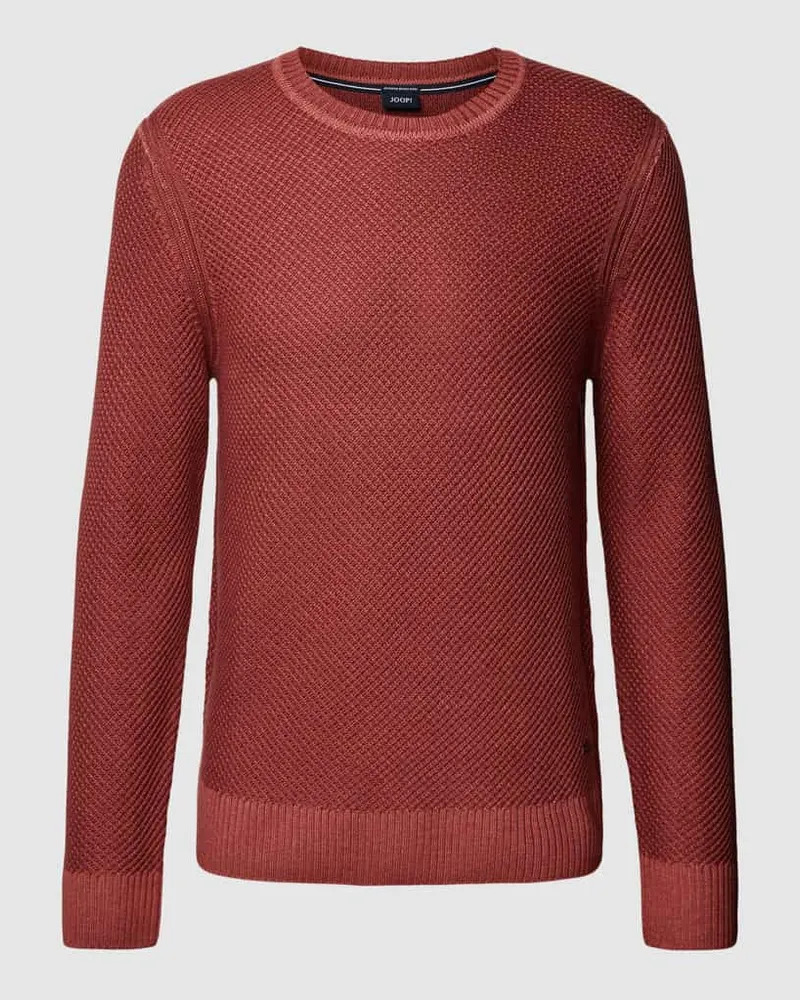 JOOP! Strickpullover aus Schurwolle Modell 'Willon Bordeaux