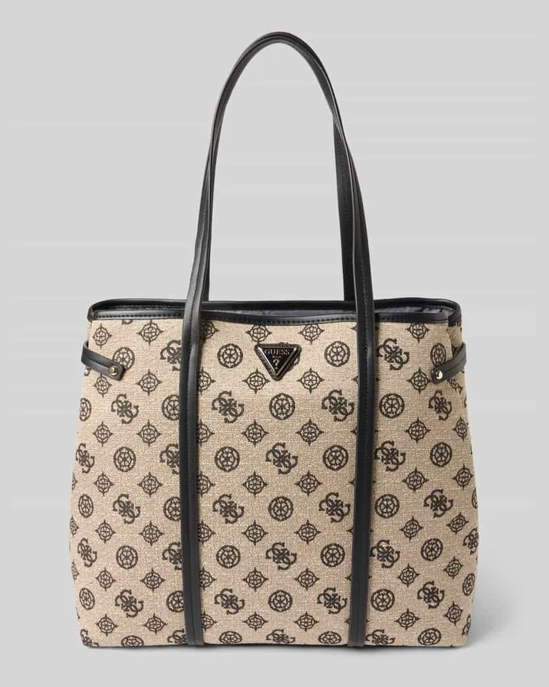 Guess Shopper mit Label-Applikation Modell 'BEYZA TOTE Black