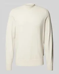 Calvin Klein Strickpullover mit Label-Detail Offwhite