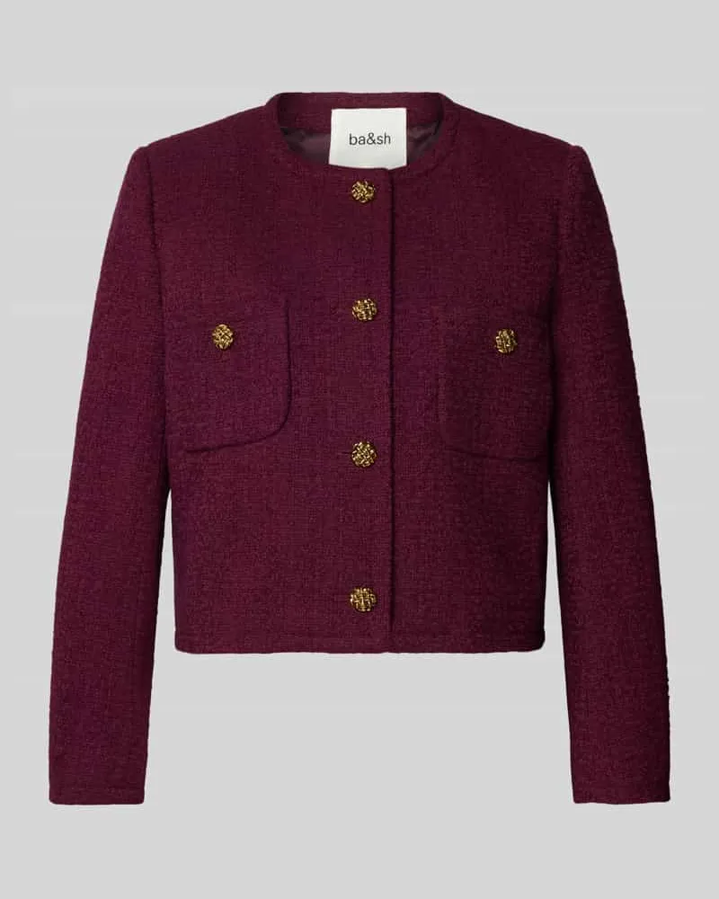ba&sh Regular Fit Blazer mit Leinen-Anteil Modell 'MEREDITH Bordeaux