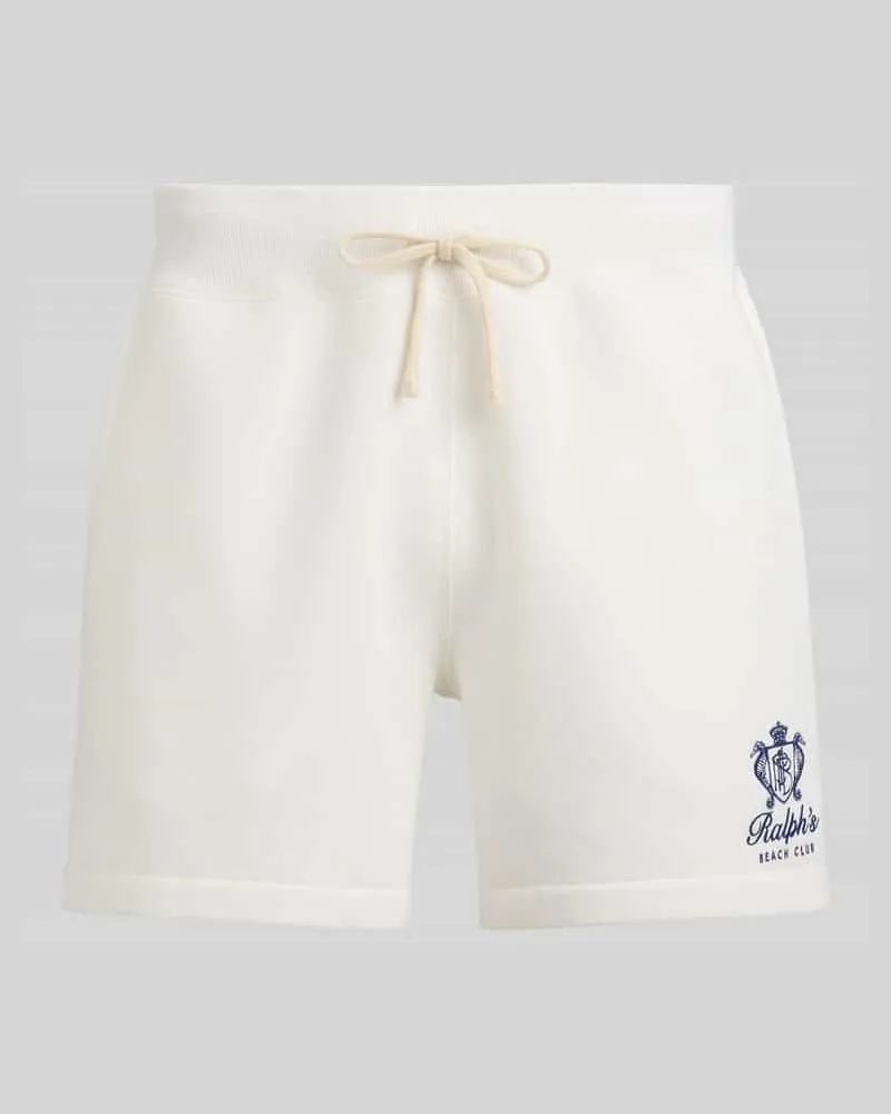 Ralph Lauren Regular Fit Sweatshorts mit Logo Stitching Weiss