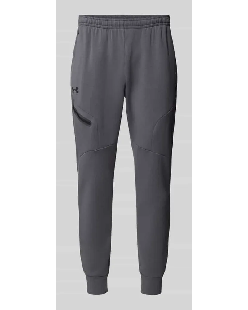 Under Armour Regular Fit Sweatpants mit Reißverschlusstasche Anthrazit