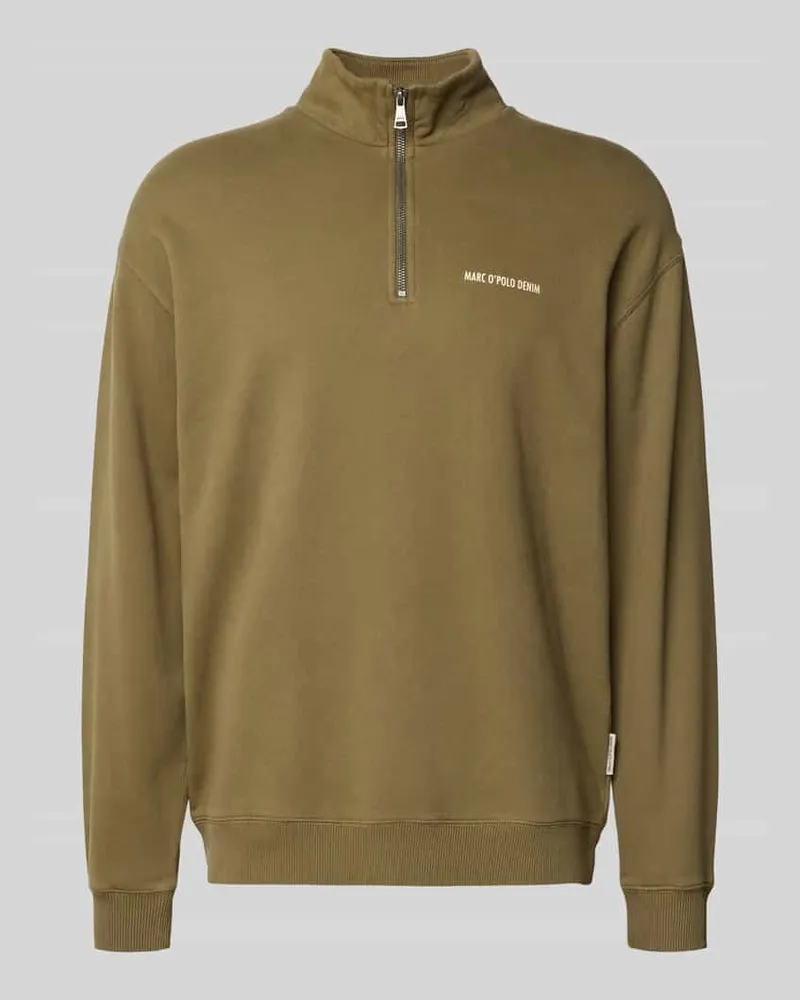 Marc O'Polo Regular Fit Sweatshirt aus reiner Baumwolle Oliv