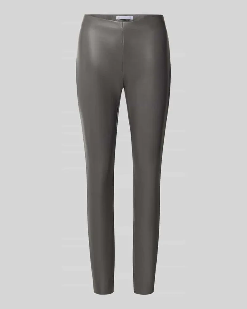 RAFFAELLO ROSSI  Skinny Fit Kunstlederhose mit elastischem Bund Modell 'RESA Anthrazit