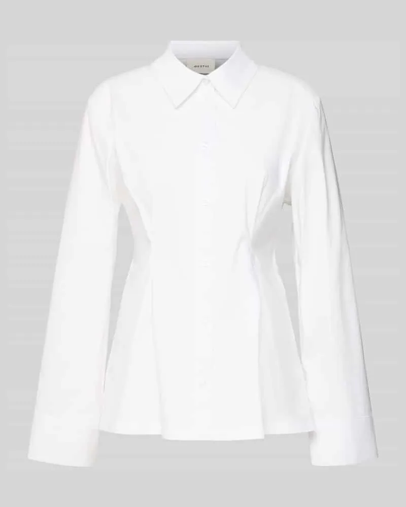 Gestuz Hemdbluse aus Baumwoll-Mix Modell 'Zopy Weiss
