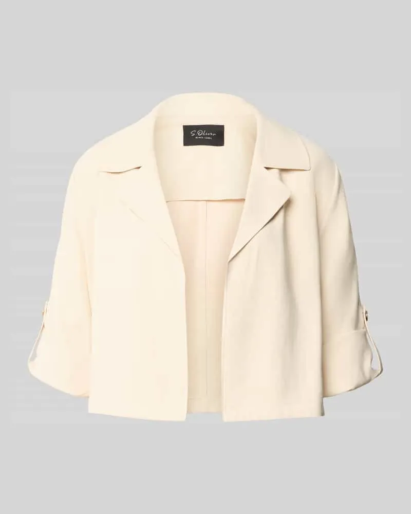 S.Oliver Slim Fit Kurzblazer aus Viskose-Mix Beige