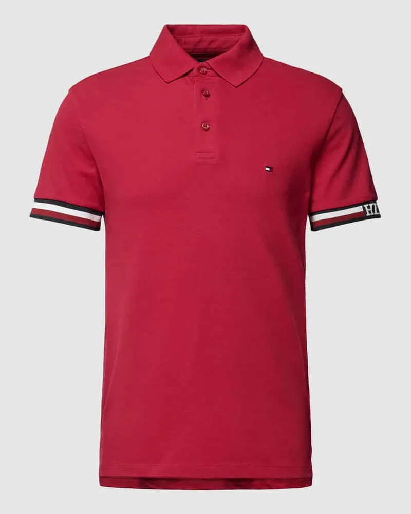 Tommy Hilfiger Poloshirt mit Label-Schriftzug Kirsche