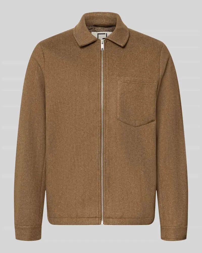 Casual Friday Jacke mit Brusttasche und Kentkragen Modell 'ROLFSTED Taupe