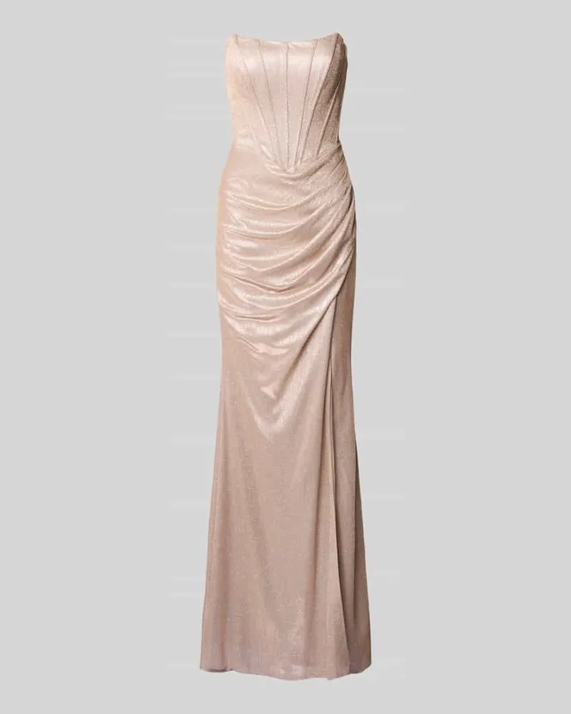 Unique Abendkleid mit Raffungen und rückseitiger Schnürung Rose