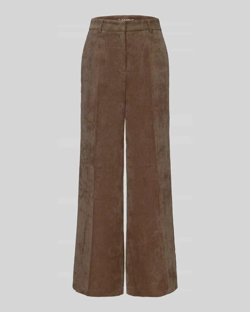 Cambio Relaxed Fit Cordhose seitliche Eingrifftaschen Modell 'ALEXIS Camel